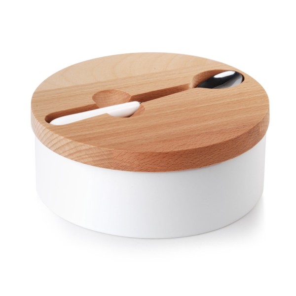 Cukiernica Cookini Basic Kitchen z łyżeczką 14,7x6 cm do serwowania cukru