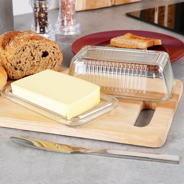 Масленка, VILDE, szklana maselniczka 139610 — для зберігання і подавання масла на стіл
