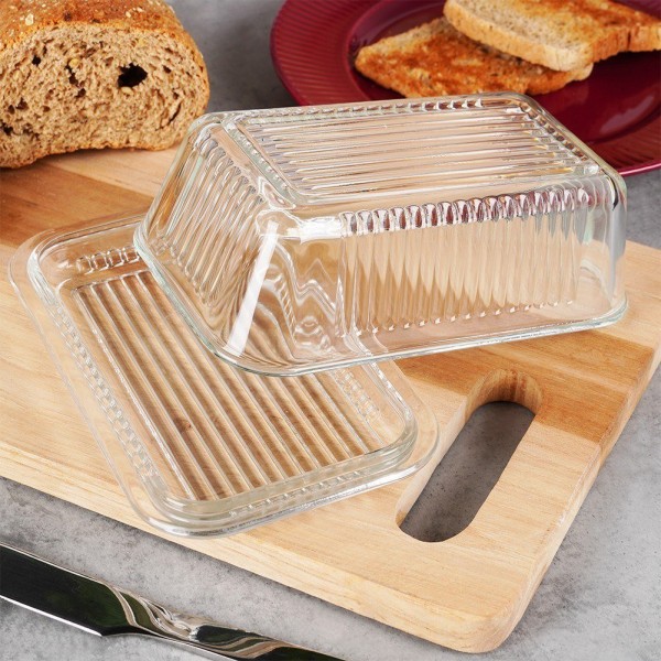 Масленка, VILDE, szklana maselniczka 139610 — для зберігання і подавання масла на стіл