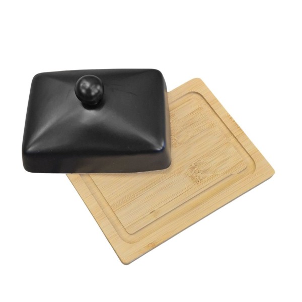 Maselnica ceramiczna Brunbeste BB-4502 z bambusową podstawką do serwowania
