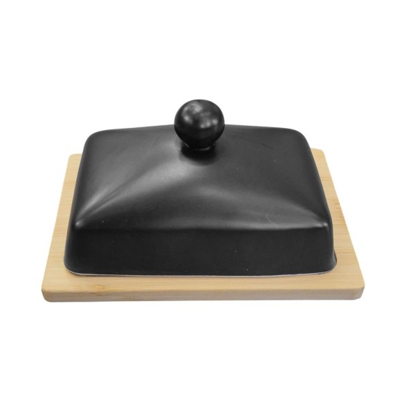 Maselnica ceramiczna Brunbeste BB-4502 z bambusową podstawką do serwowania