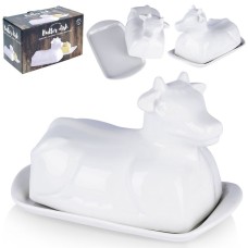 Maselnica porcelanowa Vilde 139338 pojemnik na masło biała Krova
