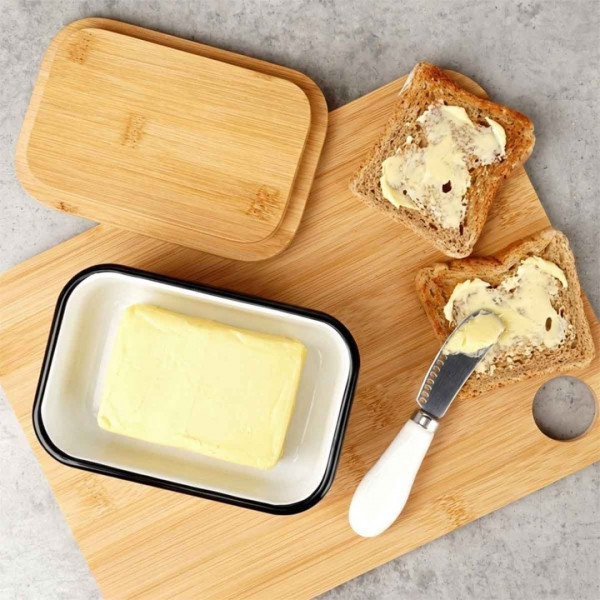 Maselnica VILDE 139515 (metalowa, biała z nożykiem)