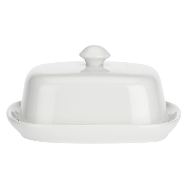 Maselnica La Porcellana Bianca Terrine z pokrywką 12 x 9,5 cm do serwowania masła