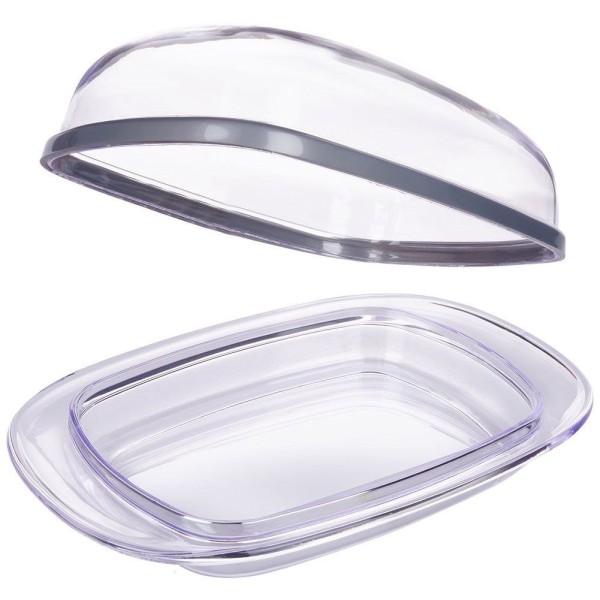 Масленка, Hobby Life, przezroczysta пластикова maselnica 127131 — для зберігання та подачі масла