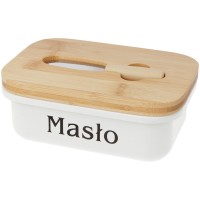 Масленка, MASELNICZKA, stalowa 2776 — для подачі масла з ножиком для намазування