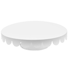 Тарілка для тортів, Brunbeste BB-2728, металева 28 см, біла — для сервірування та подачі десертів