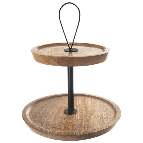 Підставка для сервірування Orion 122992 (дерев'яна, 2 рівні, 30 см)
