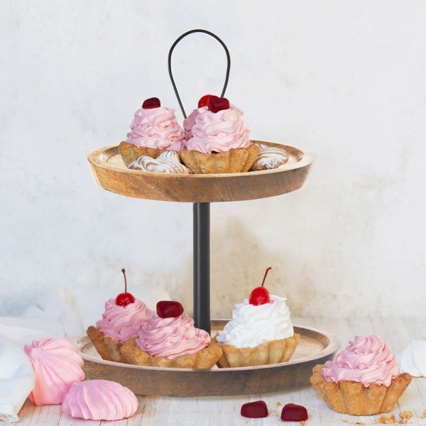 Підставка для сервірування Orion 122992 (дерев'яна, 2 рівні, 30 см)