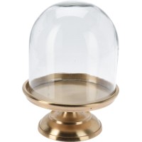 Patera do serwowania Aluminio Aluminium ze szklaną pokrywą