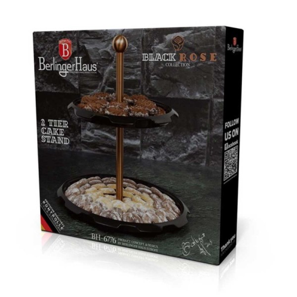 Підставка для десертів Berlinger Haus BH-6776, двоярусна, для тортів і закусок