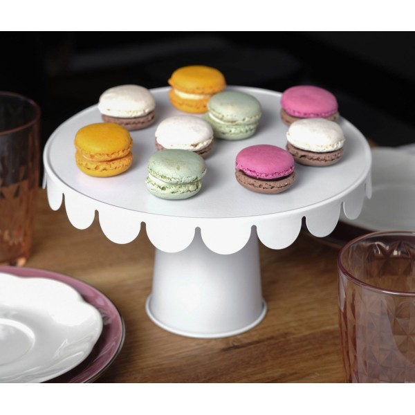 Патерa, BrunBeste, Patera do tortu lub ciastek BB-2726 22 см, для сервірування десертів біла