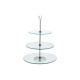 Поставка для сервірування, Kinghoff KH-4016, скляна 3-рівнева — для фруктів і тістечок
