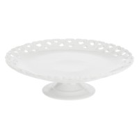 Patera do ciasta, La Porcellana Bianca, Valentino, 26 cm, zdobiona