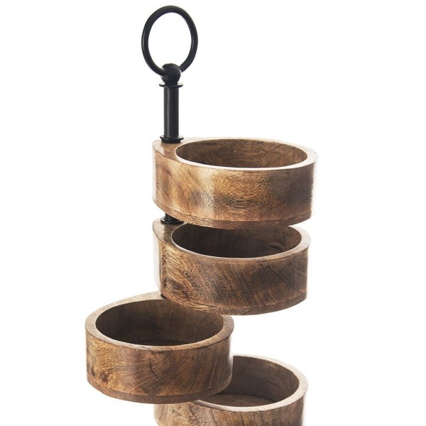 Пatera, ORION, 5-поверхова дерев'яна підставка для тортів/фруктів/капкейків MANGO 44.5 см