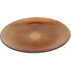 Patera szklana Talerz 32 cm bursztynowy do serwowania