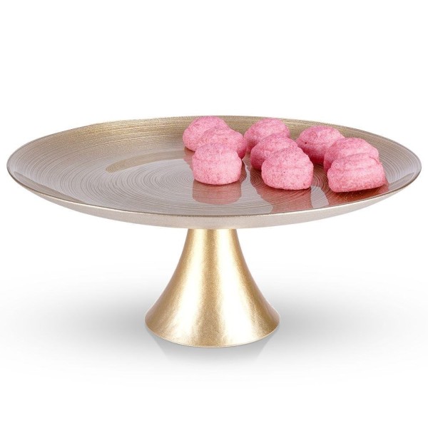 Пatera, VILDE, szklana patera na nóżce 28 см — для ciasta, babeczek i owoców