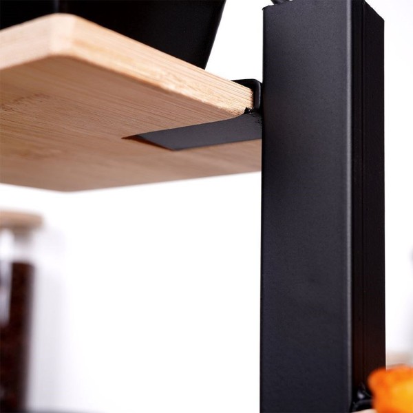 Підставка для десертів, EXCELLENT HOUSEWARE, 3-рівнева бамбукова patera з мисочкою 32×32×26.5 см для тортів і фруктів