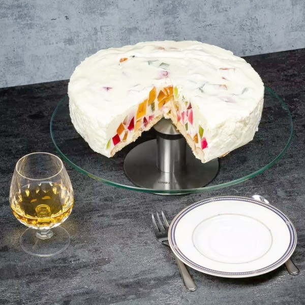 Підставка для десертів KingHoff KH-4014, 1 рівень, діаметр 30 см — для подачі тортів і пирогів