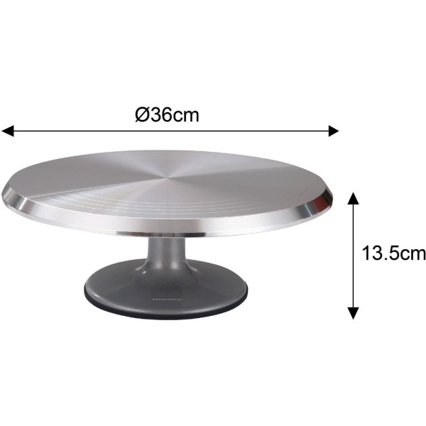 Підставка для подачі, Klausberg KB-7771, обертова 25,5 см — для тортів і кексів