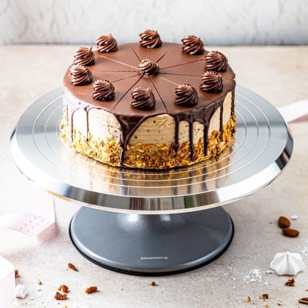 Підставка для подачі, Klausberg KB-7771, обертова 25,5 см — для тортів і кексів