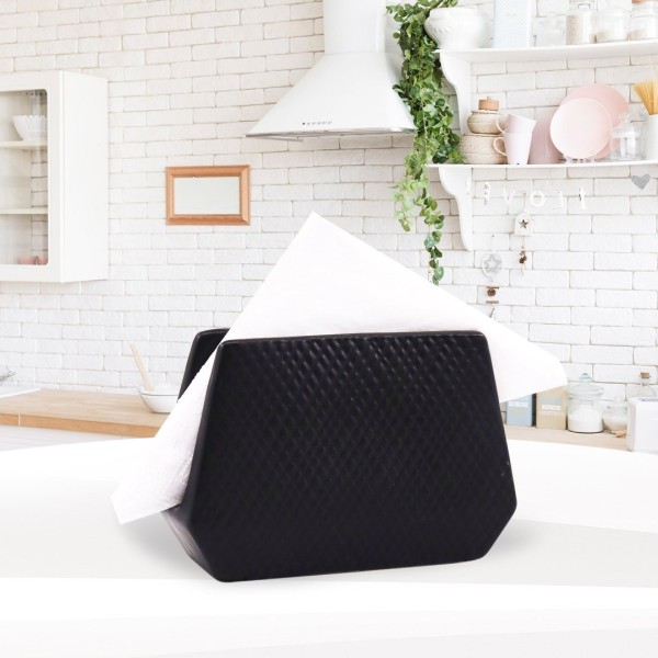 Серветник, Maestro, Ceramiczny stojak na serwetki MR-20001-44, чорний (для сервірування столу)