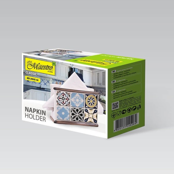 Серветник, Maestro, Holiday in Porto MR-20005-44, керамічний стоячий для сервірування столу