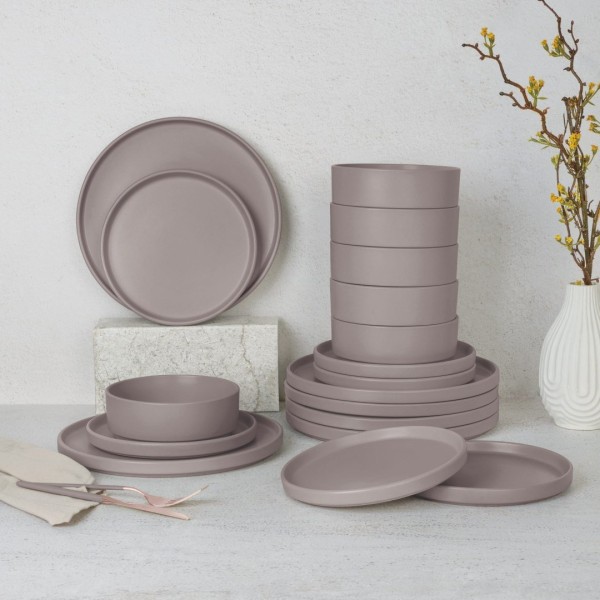 Serwis obiadowy Berlinger Haus Taupe 18 elementów dla 6 osób BH-10006