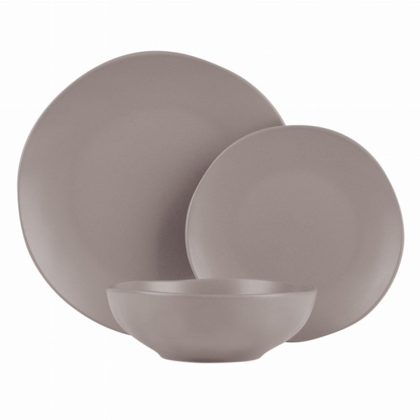 Serwis obiadowy Berlinger Haus Taupe BH-10023, komplet 18 elementów dla 6 osób