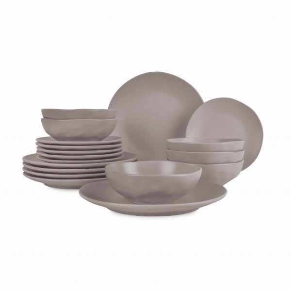 Serwis obiadowy Berlinger Haus Taupe BH-10023, komplet 18 elementów dla 6 osób