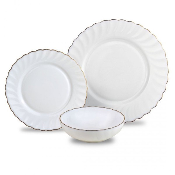 Serwis obiadowy Kinghoff KH-1921 Opal Marigold, 18 elementów, dla 6 osób