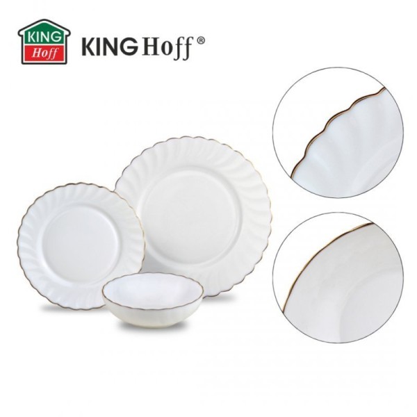 Serwis obiadowy Kinghoff KH-1921 Opal Marigold, 18 elementów, dla 6 osób