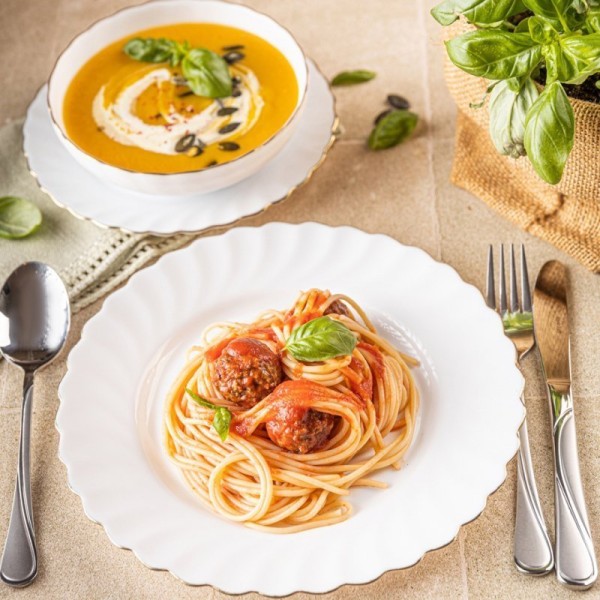 Serwis obiadowy Kinghoff KH-1921 Opal Marigold, 18 elementów, dla 6 osób