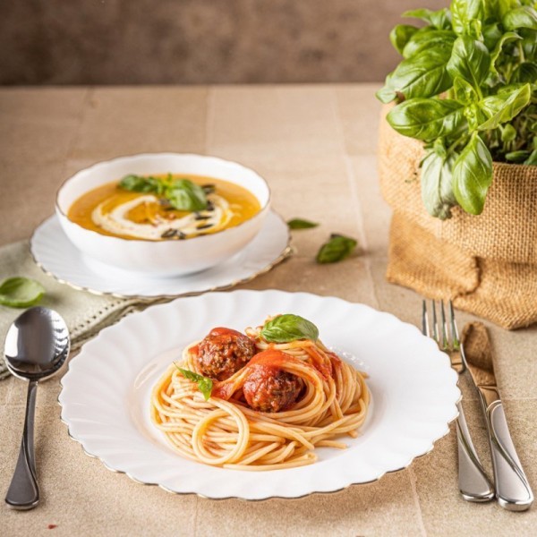 Serwis obiadowy Kinghoff KH-1921 Opal Marigold, 18 elementów, dla 6 osób