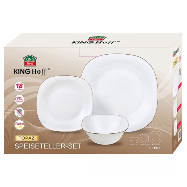 Сервіз, KingHoff, Topaz KH-1923 — для обідів на 6 осіб, 18 елементів