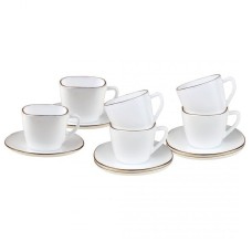 Сервіз кавовий, KingHoff Opal KH-1930, 6 чашок зі блюдцями — для подачі кави гостям
