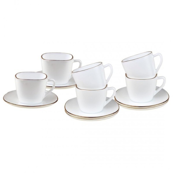 Сервіз кавовий, KingHoff Opal KH-1930, 6 чашок зі блюдцями — для подачі кави гостям