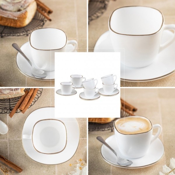 Сервіз кавовий, KingHoff Opal KH-1930, 6 чашок зі блюдцями — для подачі кави гостям