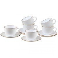 Сервіз кавовий, Kinghoff Opal KH-1929, 6 чашок зі блюдцями — для подачі кави гостям