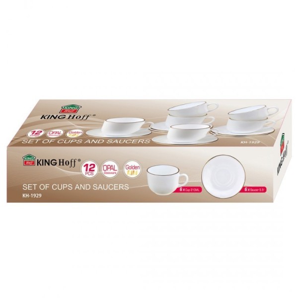 Сервіз кавовий, Kinghoff Opal KH-1929, 6 чашок зі блюдцями — для подачі кави гостям