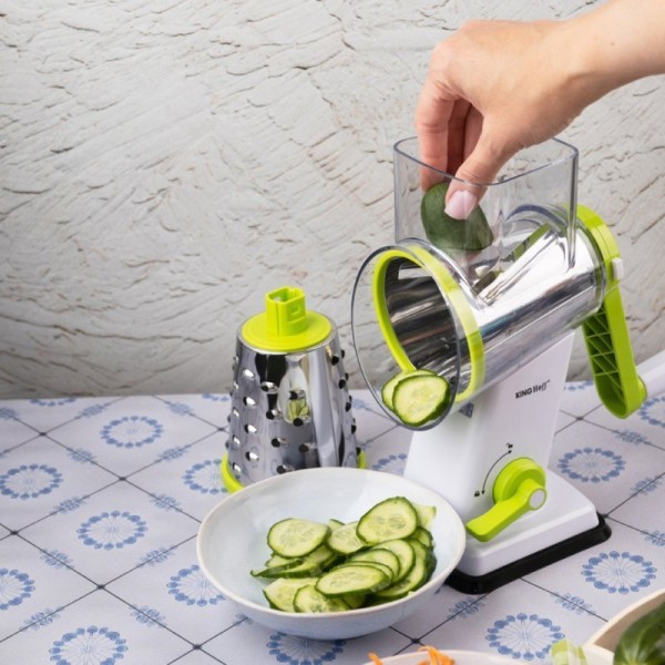 Терка-барабан, Kinghoff KH-1960, для тертя овочів і сиру, насадки в комплекті