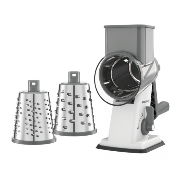 Барабанна терка, Kinghoff KH-1959, для овочів і сиру, ручна насадка для нарізки