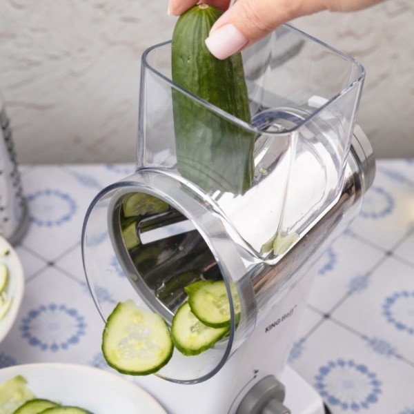 Барабанна терка, Kinghoff KH-1959, для овочів і сиру, ручна насадка для нарізки