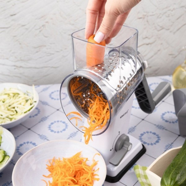 Барабанна терка, Kinghoff KH-1959, для овочів і сиру, ручна насадка для нарізки