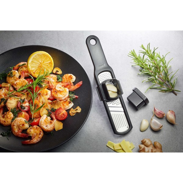 Tarka do czosnku Gefu Rafino i slicer do krojenia czosnku