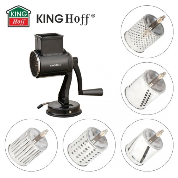 Терка-терочник, KingHoff KH-1951 — барабанна для тертя овочів, горіхів, сиру, для приготування салатів та страв