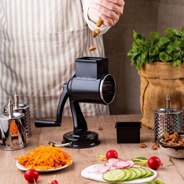 Терка-терочник, KingHoff KH-1951 — барабанна для тертя овочів, горіхів, сиру, для приготування салатів та страв