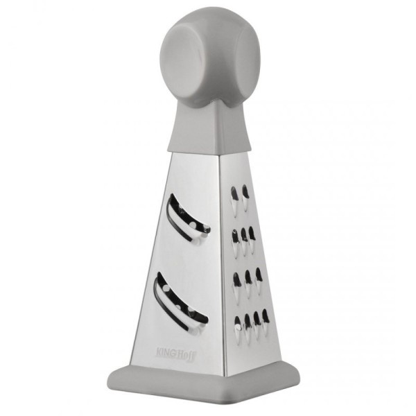 Терка кухонна Kinghoff KH-1987, трьохстороння — для натирання сиру, овочів, цитрусів