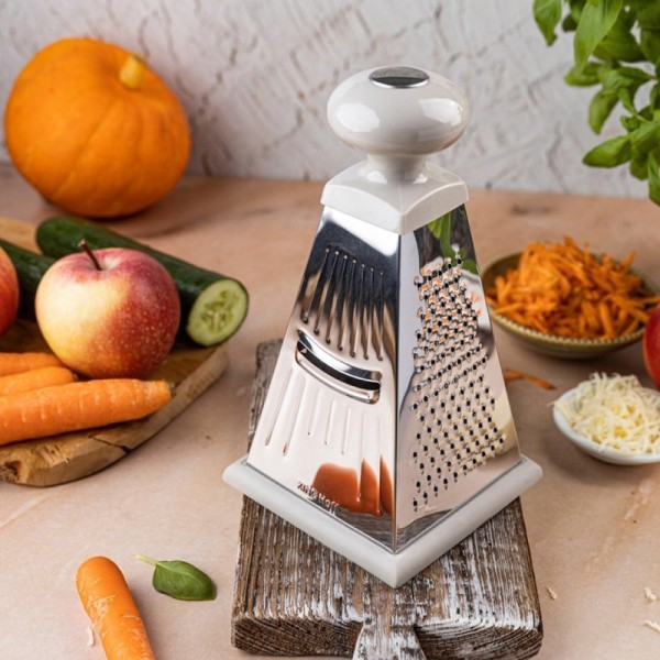 Терка 4-в-1, KingHoff KH-1988, для нарізки овочів і сиру, ручна, багатофункц.