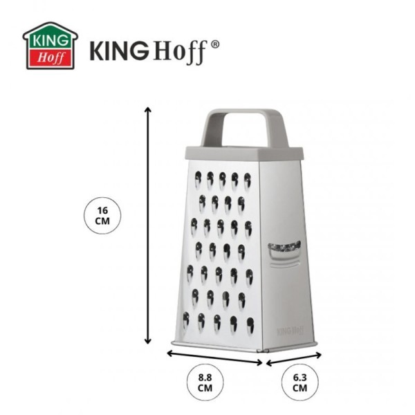 Терка кухонна Kinghoff KH-1986, 4-стороння для натирання, нарізки та шліфування овочів і сиру